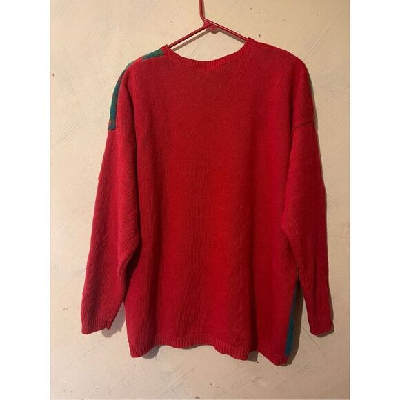 Vintage 90’s Deer Buck Scenic XL Sweater 3D Foilage - Picture 8 of 11